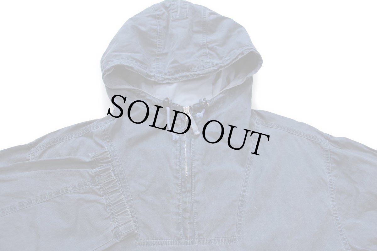 画像3: 00s GAPギャップ ハーフジップ プルオーバー コットン アノラックパーカー 紺 フェード M (3)