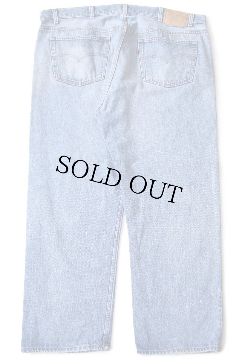 画像3: 80s USA製 Levi'sリーバイス 501 ペンキ飛び&ダメージ デニムパンツ ヒゲ w46 L30★149 特大 (3)