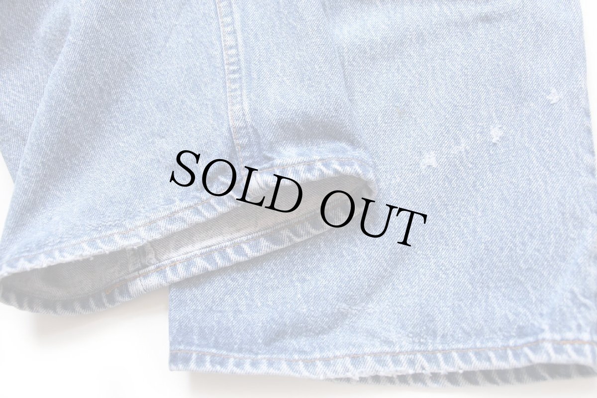 画像10: 80s USA製 Levi'sリーバイス 501 ペンキ飛び&ダメージ デニムパンツ ヒゲ w46 L30★149 特大 (10)