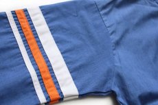 画像7: 70s WETHERFIELD ポリエステル×コットンパーカー ブルー L (7)