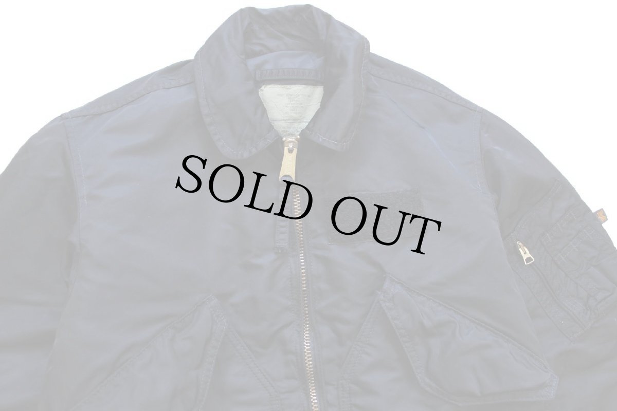 画像3: 90s USA製 ALPHAアルファ CWU-45/P フライトジャケット 黒 S (3)