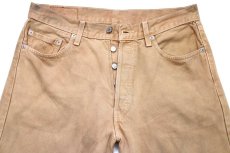 画像4: 00s メキシコ製 Levi'sリーバイス 501 カラーデニムパンツ 杏色 w34 L34★SDP3131 (4)