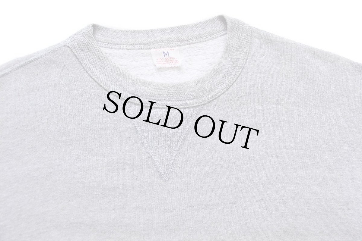 画像3: 50s USA製 RUSSELLラッセル 無地 前V コットン スウェット 杢グレー M★ブランク (3)