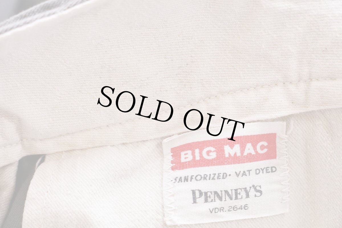画像6: 50s PENNEY'S BIGMACビッグマック コットンツイル ワークパンツ グレー w33 (6)