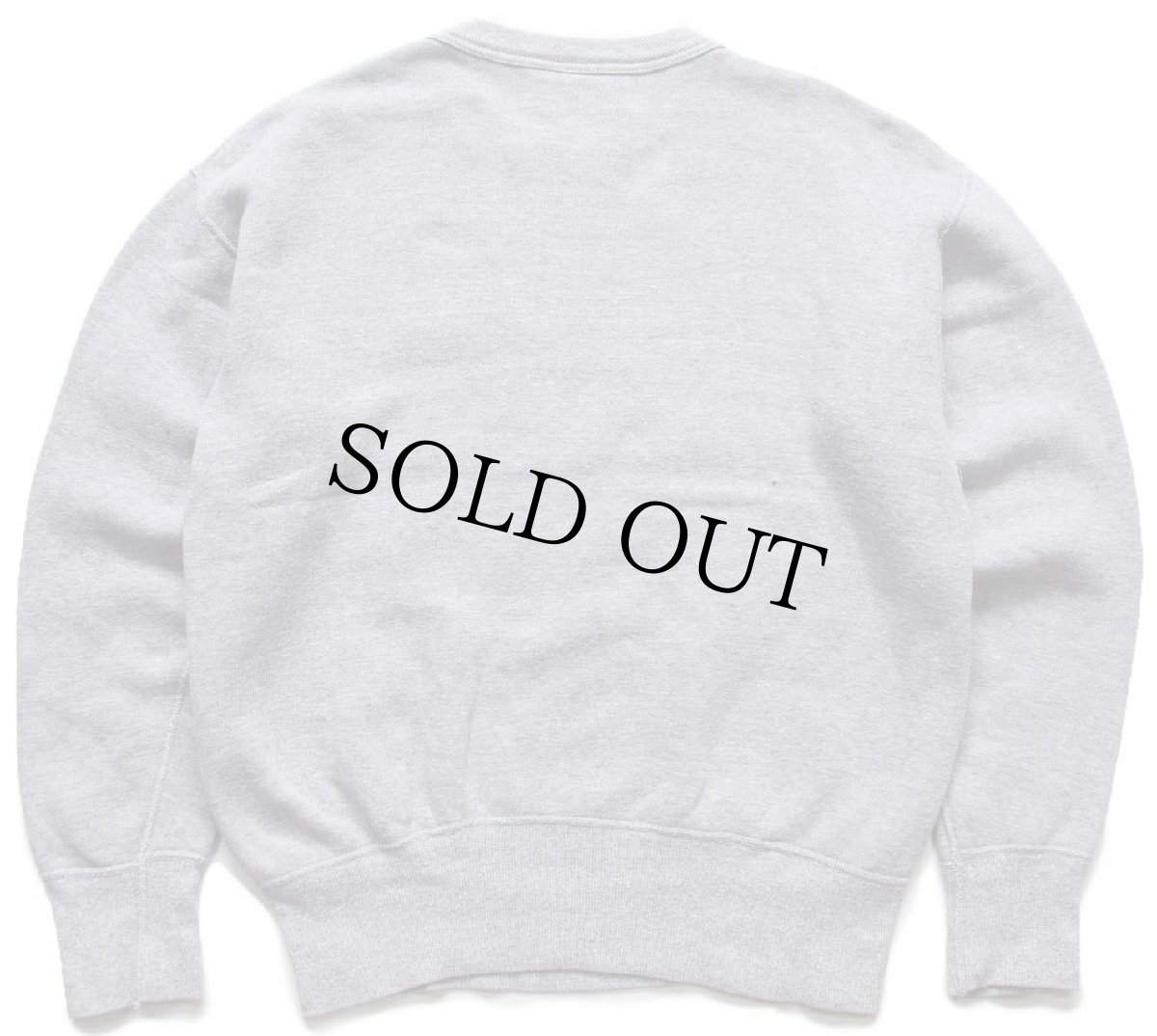 画像2: 50s USA製 RUSSELLラッセル 無地 前V コットン スウェット 杢グレー M★ブランク (2)