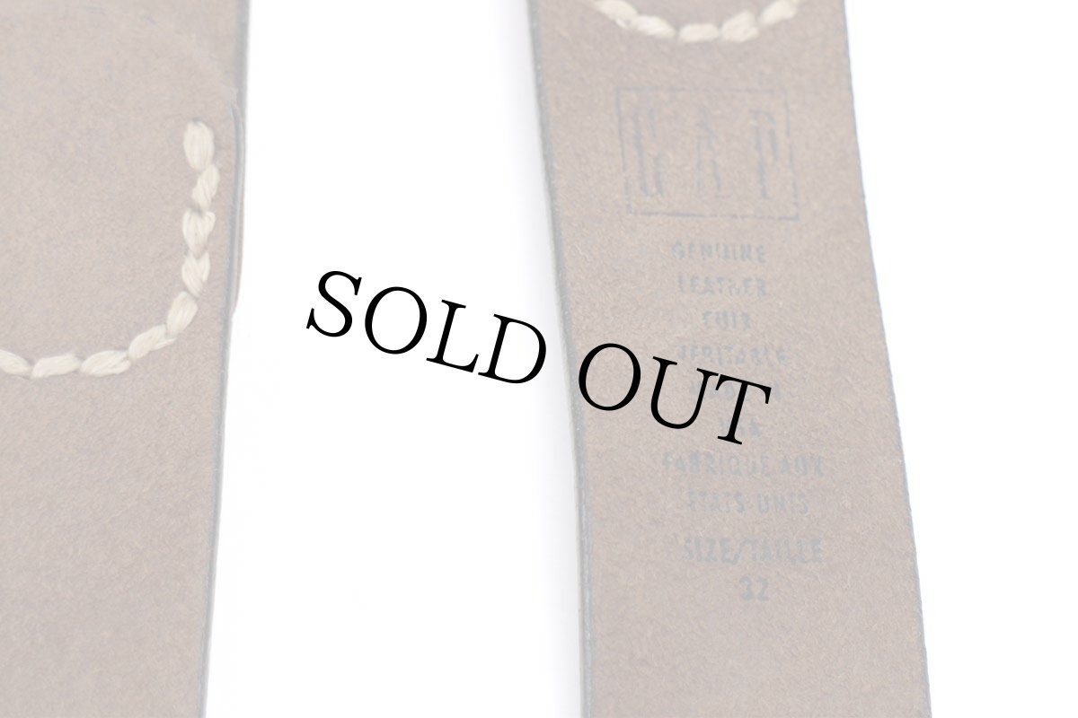 画像4: USA製 GAPギャップ ステッチ レザーベルト 焦げ茶 32 (4)