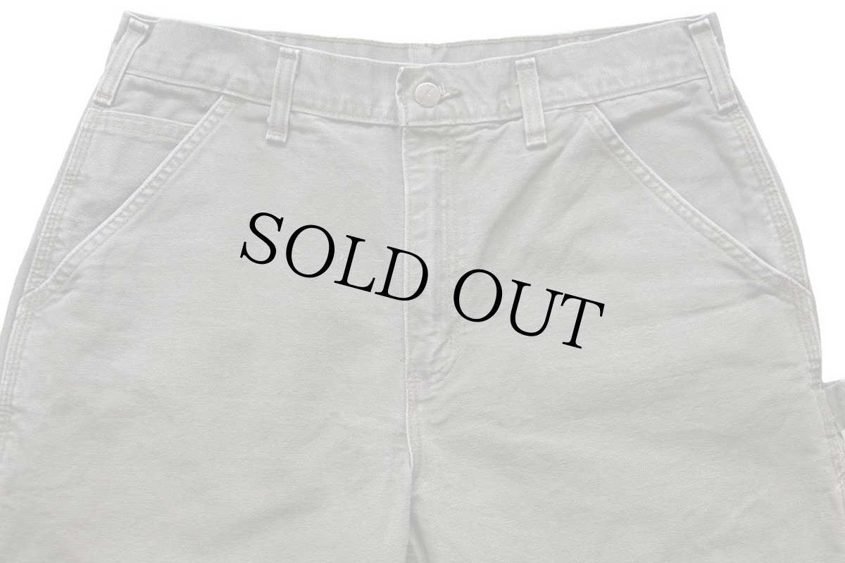 画像4: メキシコ製 carharttカーハート ダック地 ペインターパンツ モスグリーン w32 L32 (4)