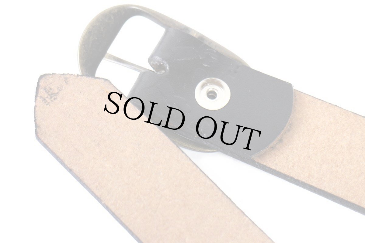 画像3: 新品★USA製 BRACKNEY LEATHER WORKS スカル スネーク 型押し ペイント レザーベルト ブラック 34 (3)