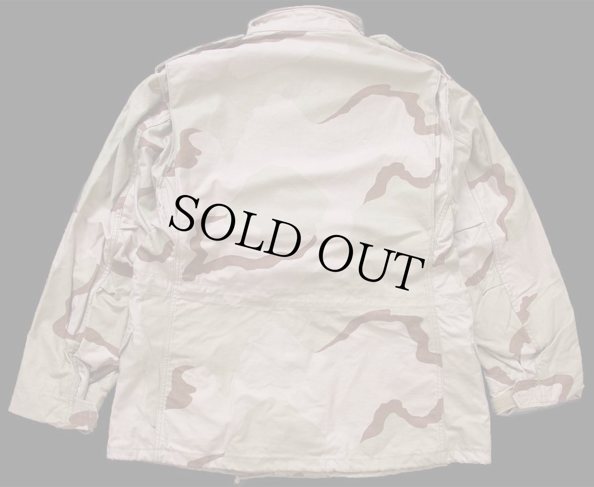 画像2: 80s 米軍 U.S.ARMY パッチ付き デザートカモ M-65 フィールドジャケット M-S (2)