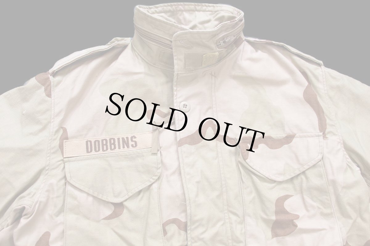 画像3: 80s 米軍 U.S.ARMY パッチ付き デザートカモ M-65 フィールドジャケット M-S (3)