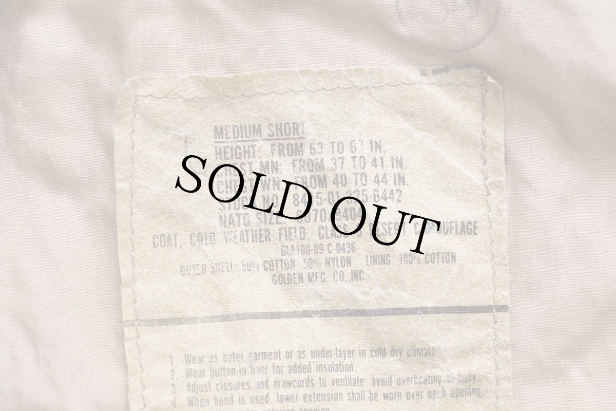 画像4: 80s 米軍 U.S.ARMY パッチ付き デザートカモ M-65 フィールドジャケット M-S (4)