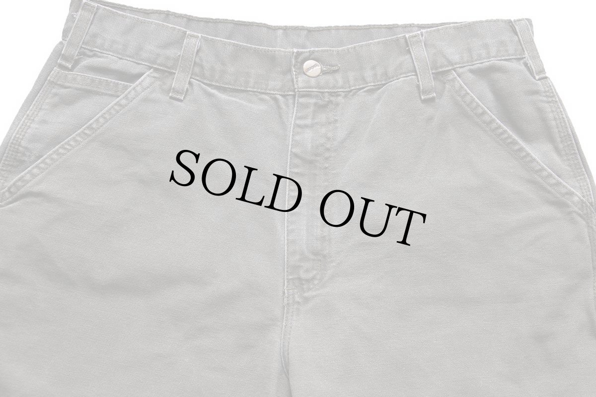 画像4: 00s メキシコ製 carharttカーハート ダック地 ペインターパンツ モスグリーン w34 L32★A (4)