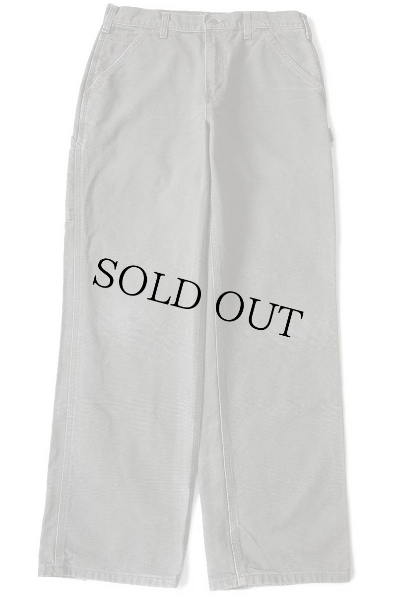 画像2: メキシコ製 carharttカーハート ダック地 ペインターパンツ モスグリーン w32 L32 (2)