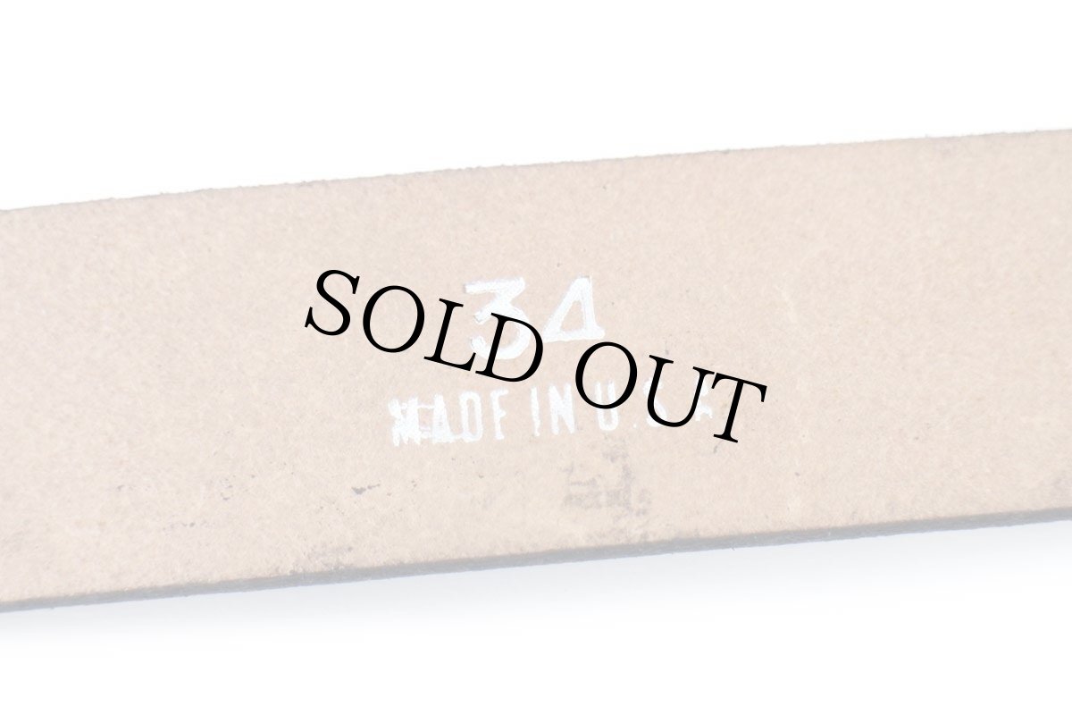 画像4: 新品★USA製 BRACKNEY LEATHER WORKS スカル スネーク 型押し ペイント レザーベルト ブラック 34 (4)