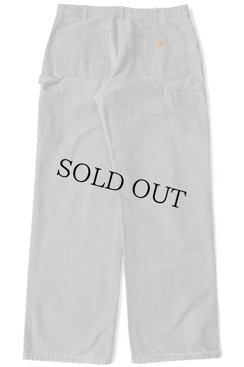 画像3: carharttカーハート ダック地 ペインターパンツ モスグリーン w34 L32★B (3)