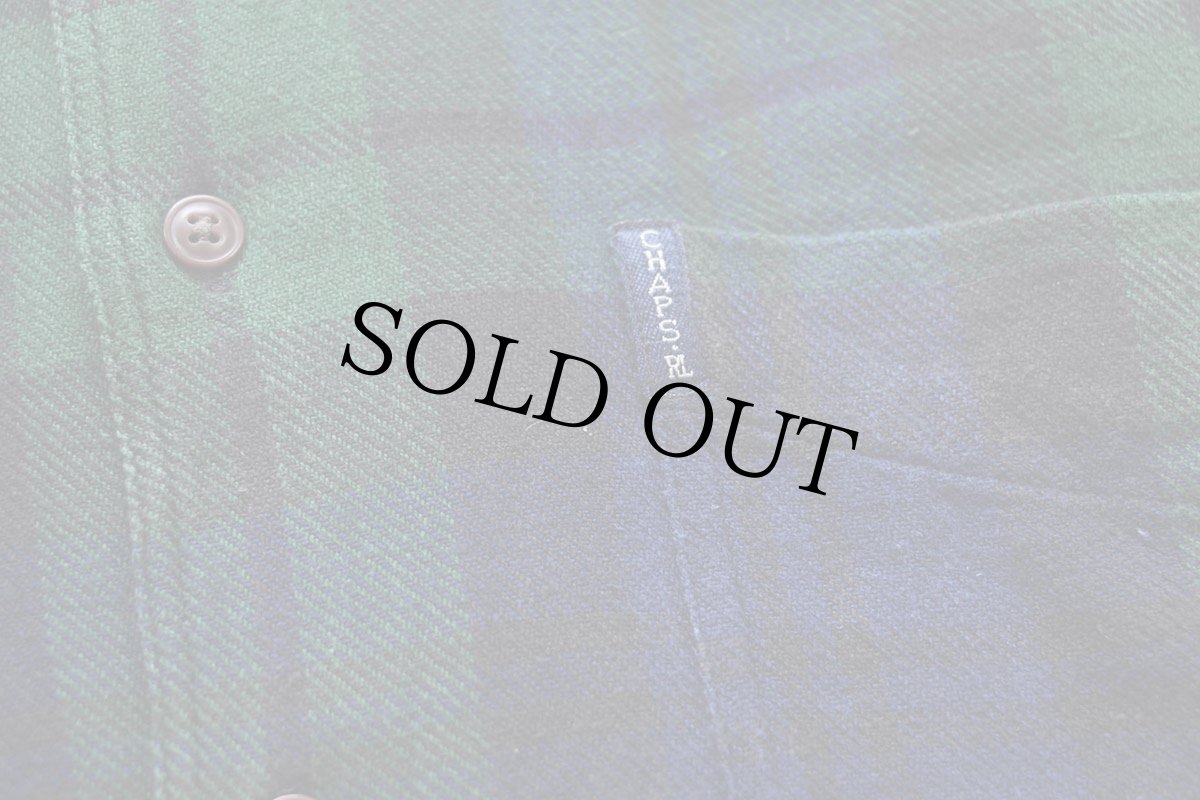 画像5: 90s CHAPS ラルフローレン タータンチェック ボタンダウン コットン フランネルシャツ M (5)