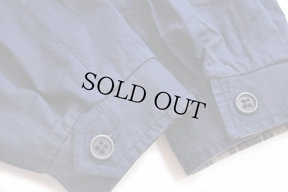 画像9: 80s フランス製 McGREGORマクレガー マドラスチェック×無地 リバーシブル ハリントンジャケット 56 (9)