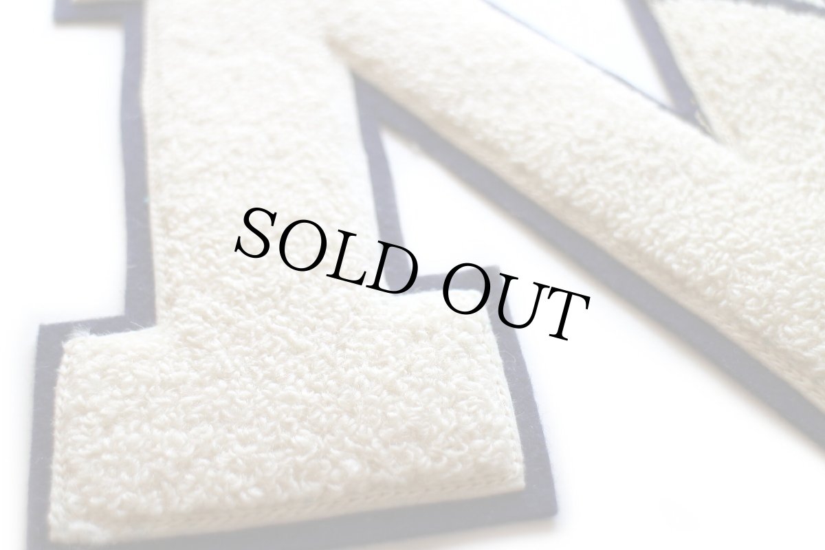 画像4: ビンテージ N TR レタードパッチ 紺×オフホワイト★ワッペン (4)