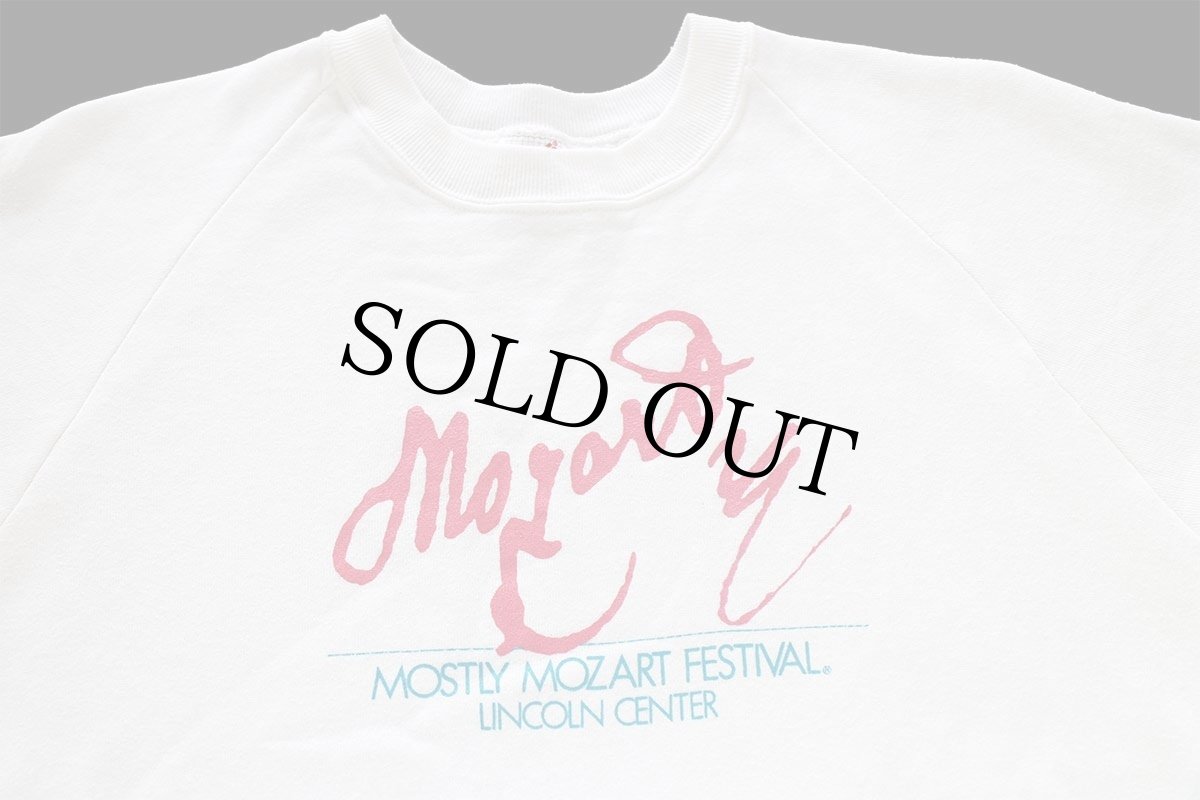 画像3: 80s USA製 MOSTLY MOZART FESTIVAL モーツァルト 半袖スウェット 白 L (3)