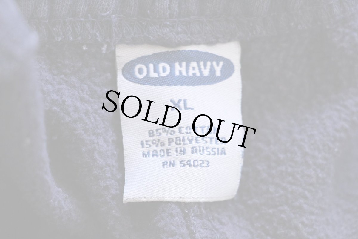 画像6: 00s ロシア製 OLD NAVYオールドネイビー 無地 スウェットパンツ ナス紺 フェード XL (6)