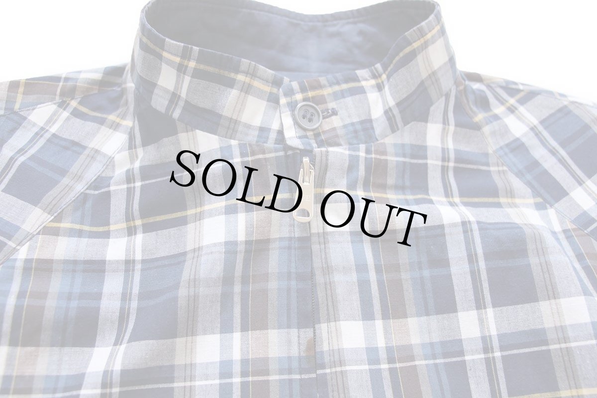 画像3: 80s フランス製 McGREGORマクレガー マドラスチェック×無地 リバーシブル ハリントンジャケット 56 (3)