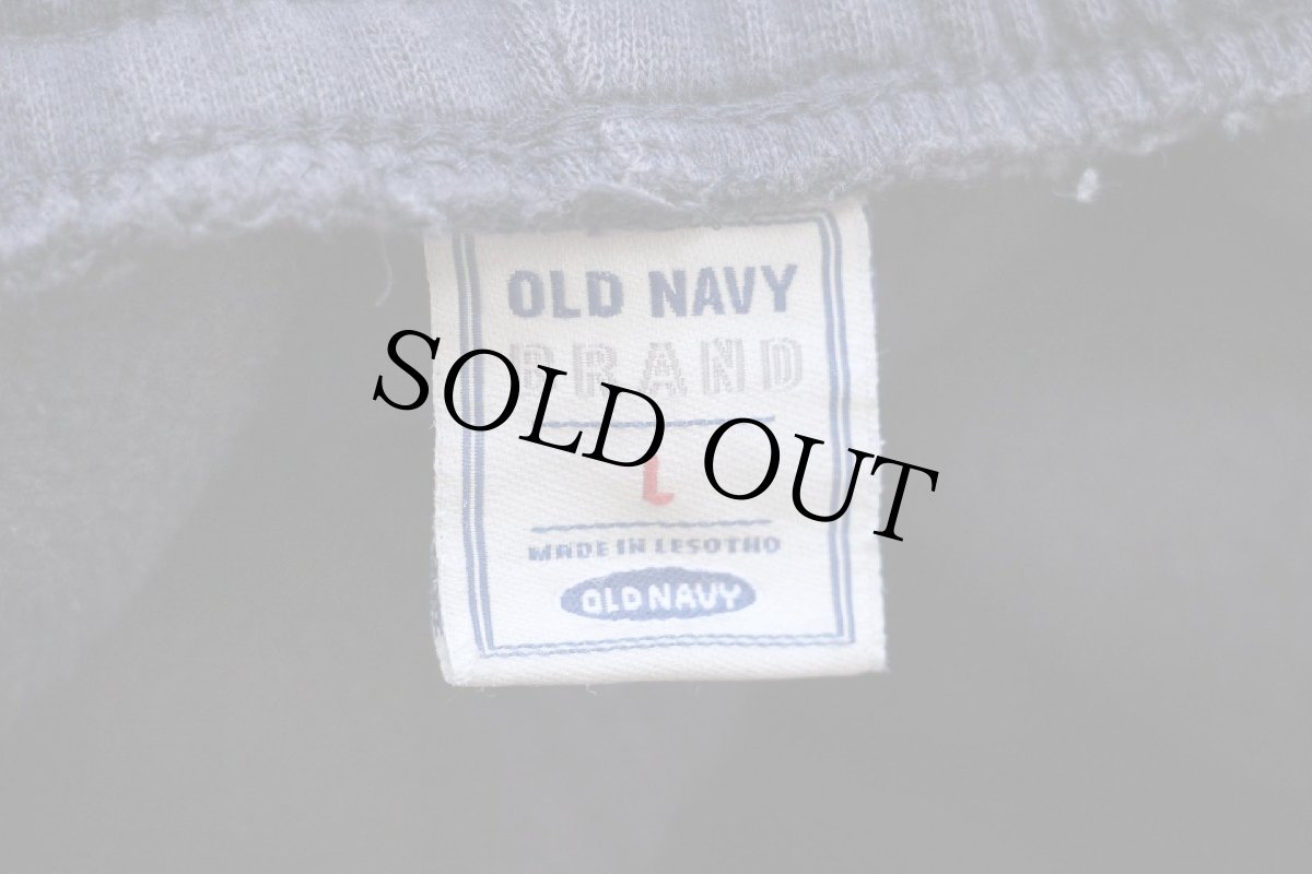 画像6: 00s OLD NAVYオールドネイビー O94N ひび割れプリント スウェットパンツ ナス紺 フェード L (6)