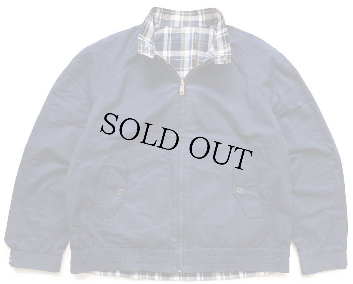 画像6: 80s フランス製 McGREGORマクレガー マドラスチェック×無地 リバーシブル ハリントンジャケット 56 (6)