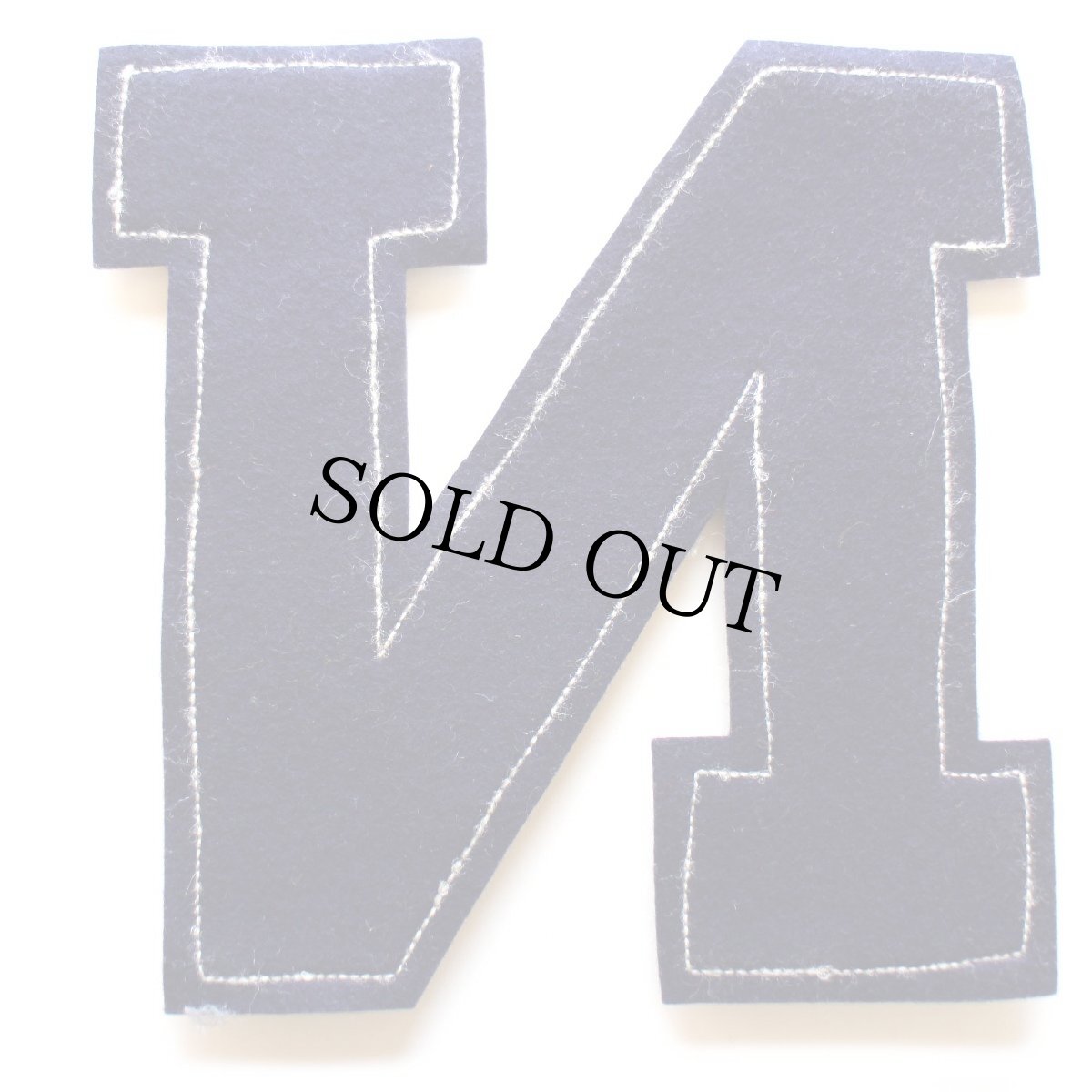 画像2: ビンテージ N TR レタードパッチ 紺×オフホワイト★ワッペン (2)