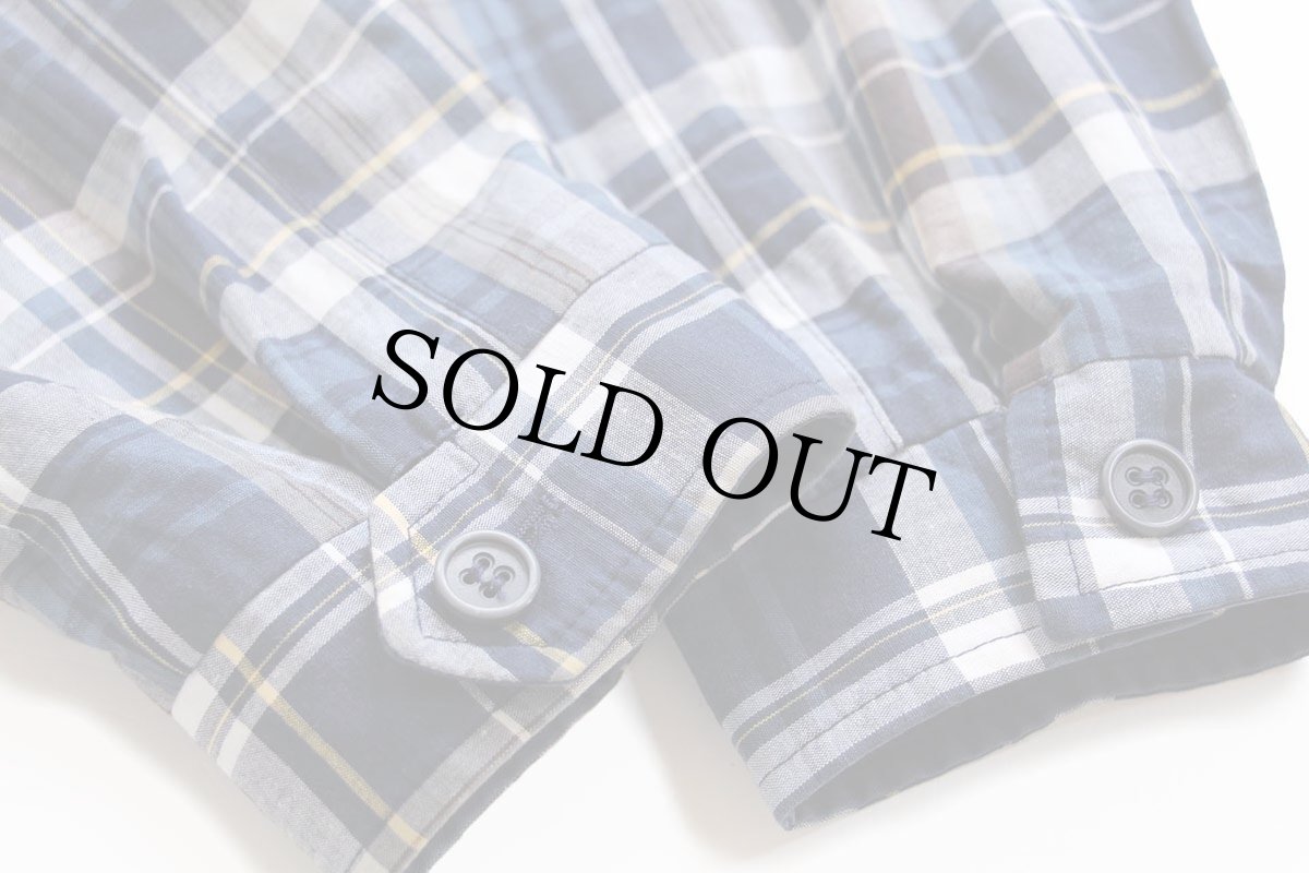 画像4: 80s フランス製 McGREGORマクレガー マドラスチェック×無地 リバーシブル ハリントンジャケット 56 (4)