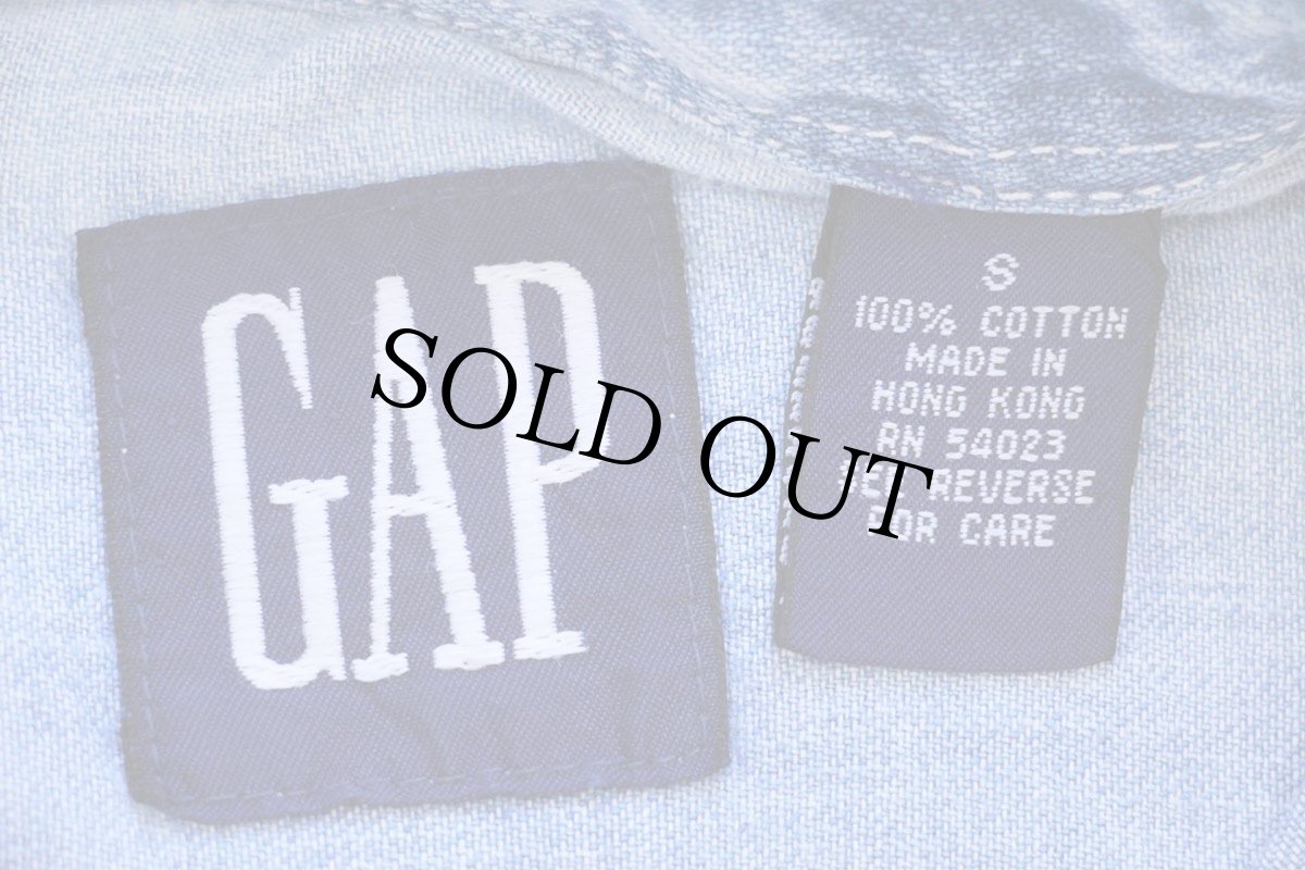 画像4: 90s GAPギャップ デニムシャツ S (4)