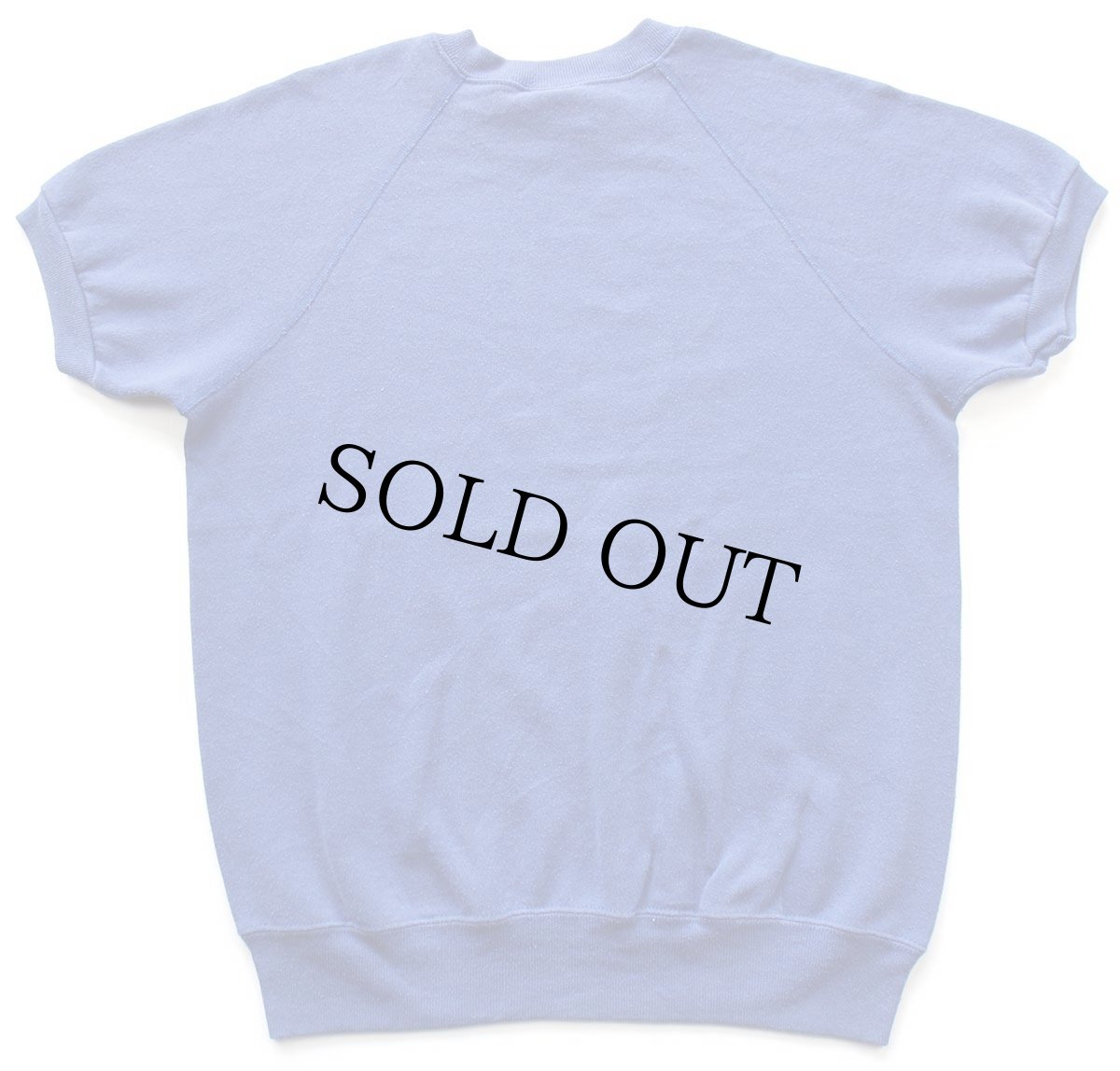 画像2: 80s USA製 Leeリー 無地 半袖スウェット 青 L★ブランク (2)