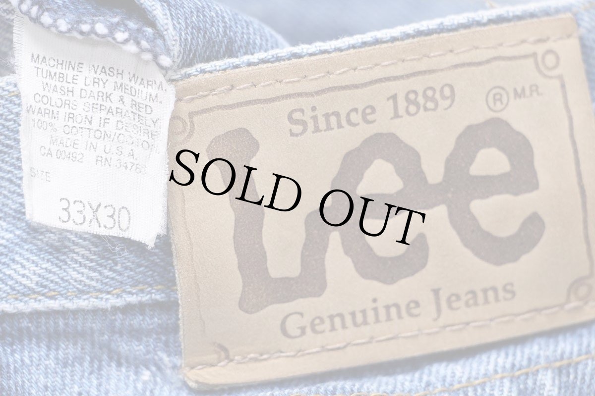 画像6: 90s USA製 Leeリー 200 PEPPER WASH デニムパンツ w33 L30 (6)