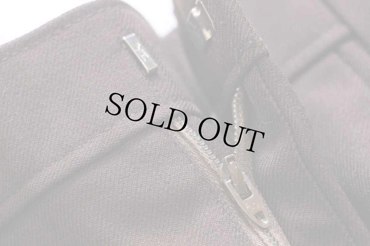 画像7: 80s Levi'sリーバイス Action Slacks STA-PRESTスタプレ フレア スラックス ポリエステルパンツ 茶 w33 (7)