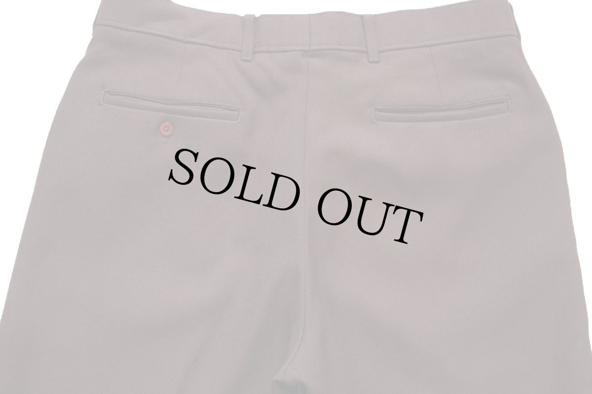 画像5: 80s Levi'sリーバイス Action Slacks STA-PRESTスタプレ フレア スラックス ポリエステルパンツ 茶 w33 (5)