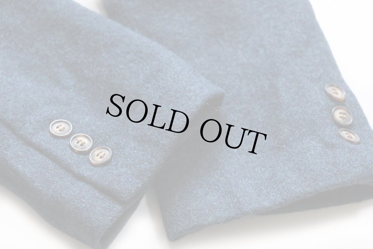 画像6: 90s GAPギャップ 3つボタン ウール混 テーラードジャケット 紺×緑 ミックス S★ブレザー (6)