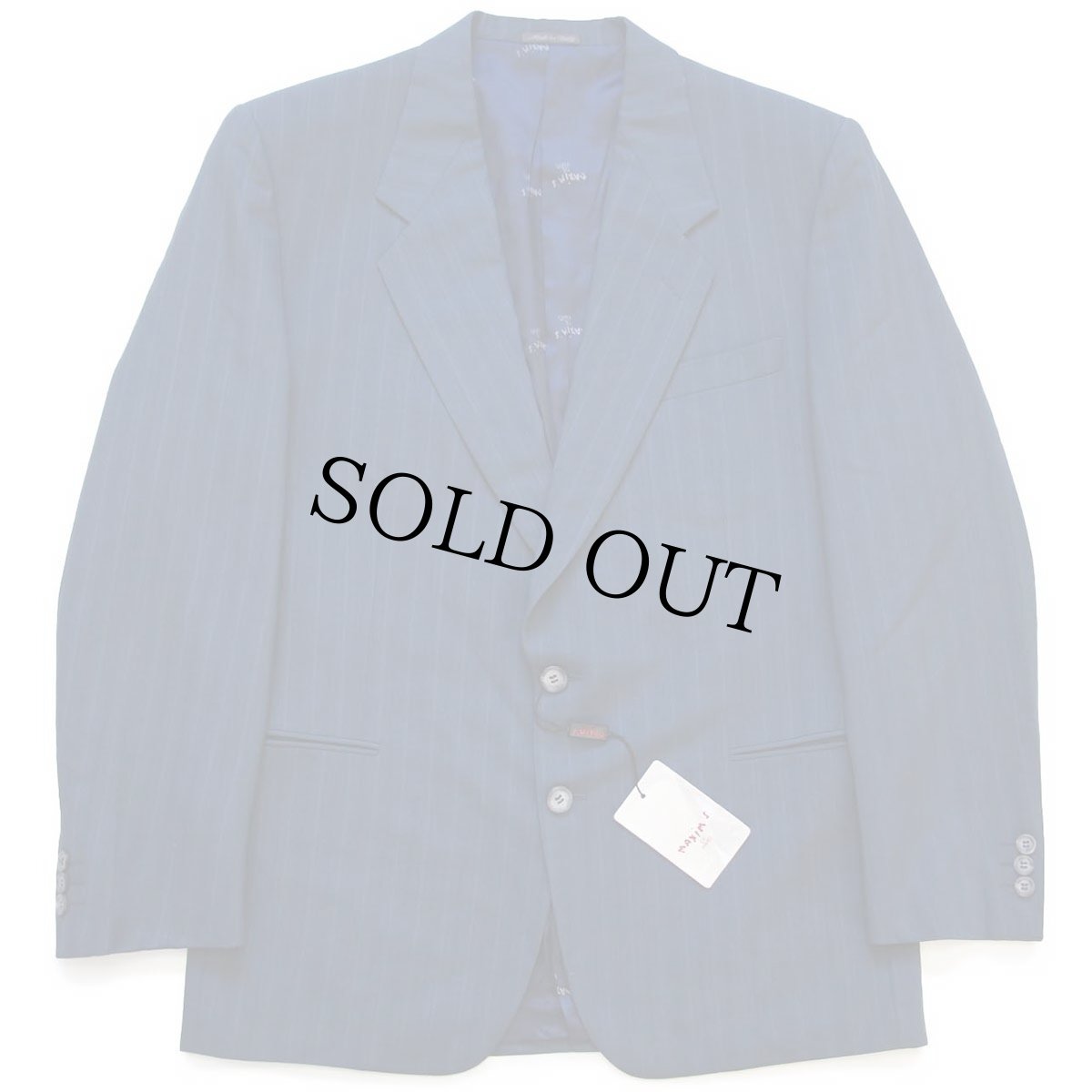 画像2: デッドストック★80s イタリア製 MAXIM'S 織り柄 ストライプ 2つボタン テーラードジャケット&パンツ セットアップ 48★スーツ (2)