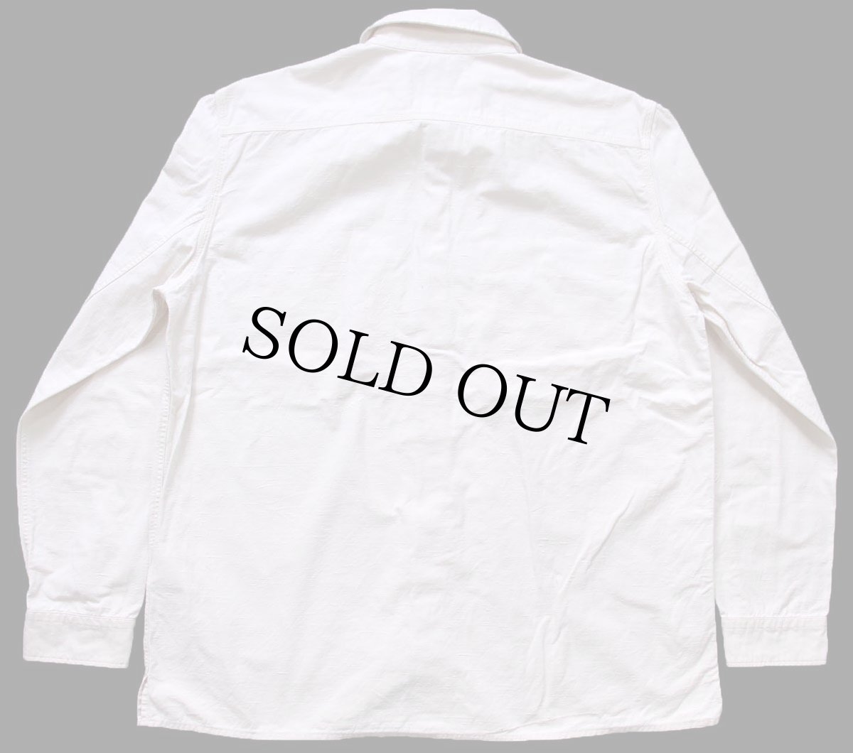 画像2: ルーマニア製 LEVI'Sリーバイス 刺繍入り エルボーパッチ コットン ワークシャツ 生成り L★ユーロ (2)