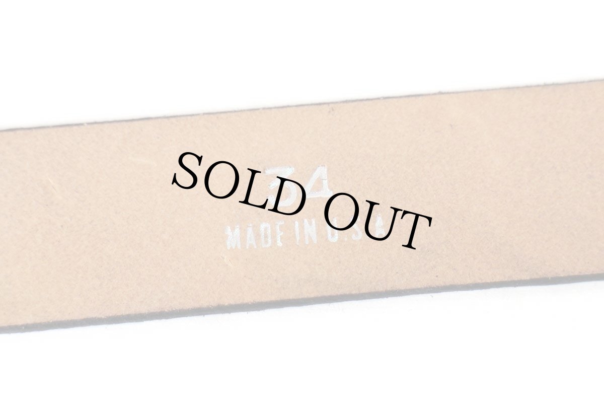 画像4: 新品★USA製 BRACKNEY LEATHER WORKS サン ムーン 型押し ペイント レザーベルト ブラウン 34 (4)