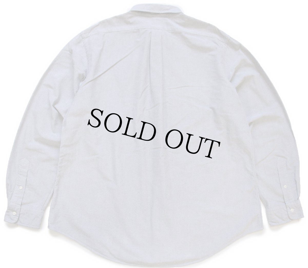 画像2: 00s ポロ ラルフローレン CUSTOM FIT ワンポイント ボタンダウン オックスフォード コットンシャツ グレー XXL★特大 (2)