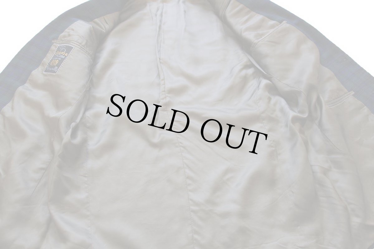 画像6: 80s d'Avenza タータンチェック 2つボタン ウール テーラードジャケット 41R★ブレザー (6)