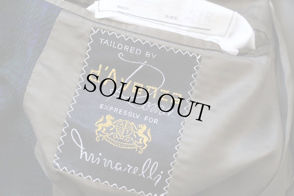 画像4: 80s d'Avenza タータンチェック 2つボタン ウール テーラードジャケット 41R★ブレザー (4)