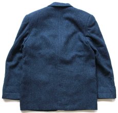 画像2: 90s GAPギャップ 3つボタン ウール混 テーラードジャケット 紺×緑 ミックス S★ブレザー (2)