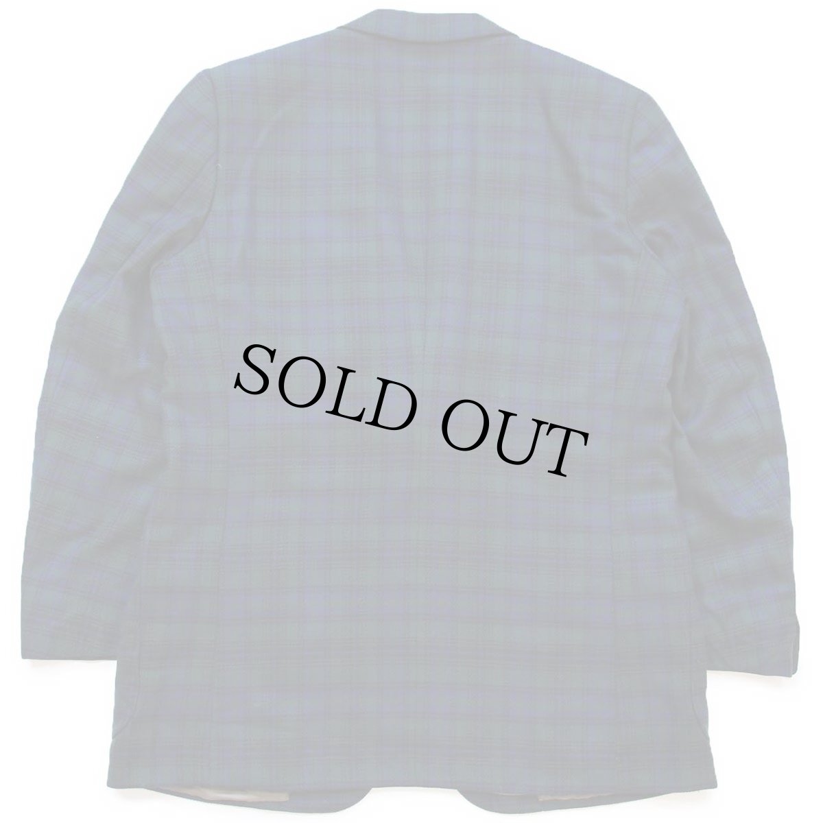 画像2: 80s d'Avenza タータンチェック 2つボタン ウール テーラードジャケット 41R★ブレザー (2)