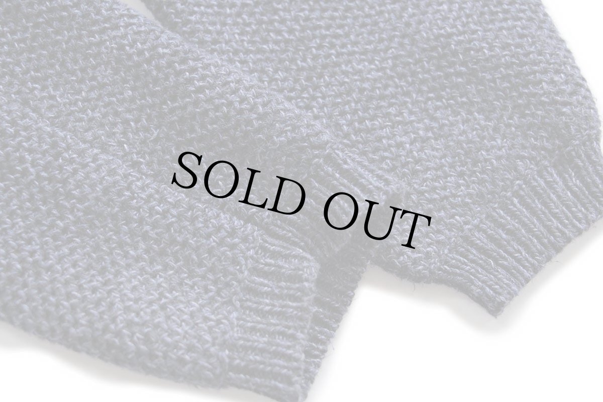 画像6: 90s USA製 STJOHN'SBAY 無地 コットン×アクリルニット セーター ネイビー ミックス M (6)