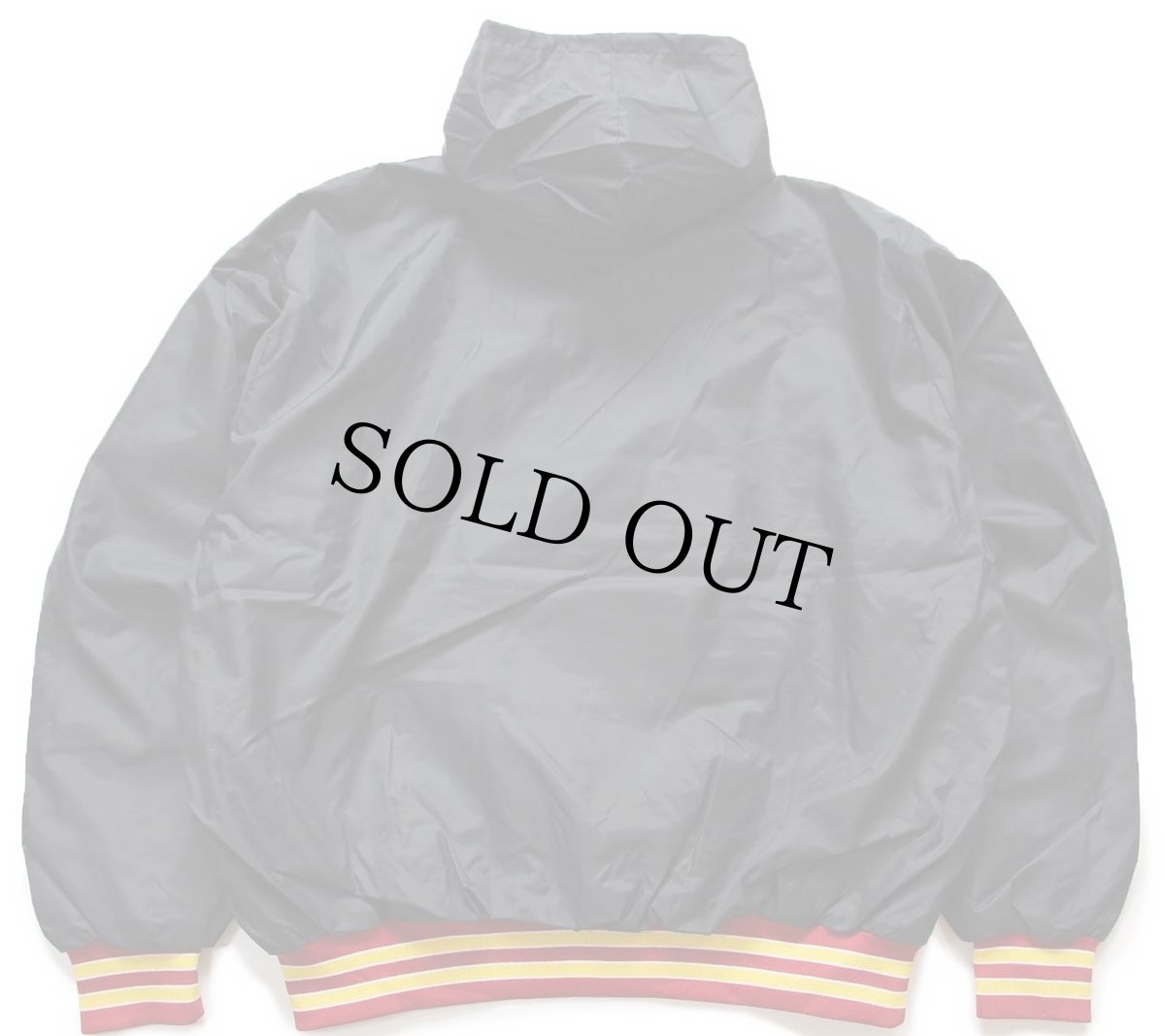 画像2: 90s USA製 WINDLESS REDSKINS インディアンヘッド 刺繍 ハーフジップ プルオーバー ナイロンパーカー 黒 2XL★特大 (2)