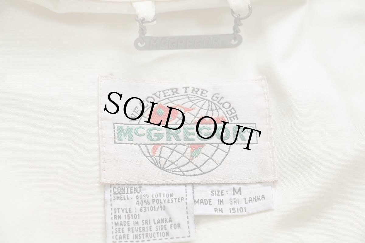 画像4: 90s McGREGORマクレガー チンスト付き ドリズラージャケット アイボリー M (4)