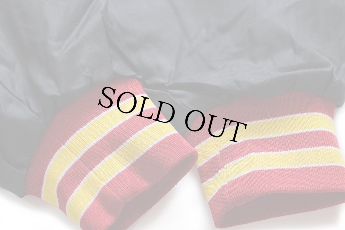 画像6: 90s USA製 WINDLESS REDSKINS インディアンヘッド 刺繍 ハーフジップ プルオーバー ナイロンパーカー 黒 2XL★特大 (6)