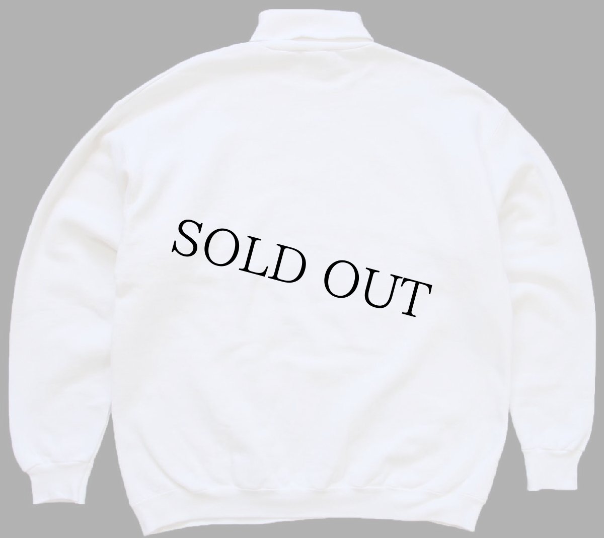 画像2: 90s USA製 TULTEX 無地 タートルネック スウェット アイボリー L★ブランク (2)