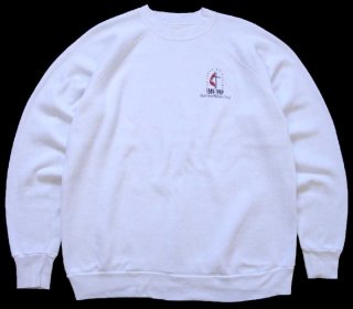 flexwitme 白スウェット　激レア 90s USA製 RUSSELLラッセル 無地 前V スウェット 白 M☆ブランク