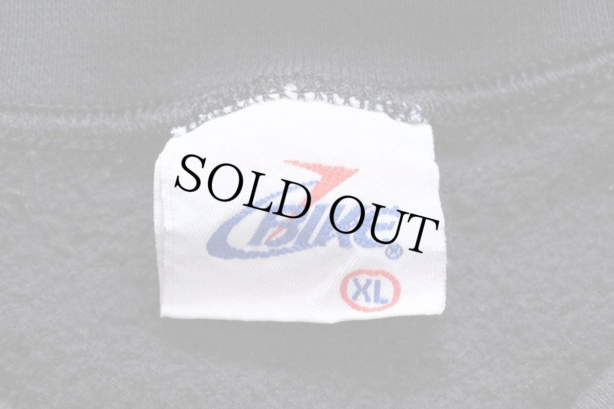 画像4: 90s BIKE 無地 前V スウェット 黒 フェード XL★ブランク (4)